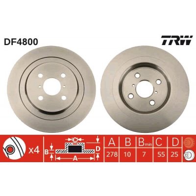 Brzdový kotouč TRW DF4800 – Hledejceny.cz