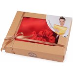 Prima-obchod Sada na spaní, saténový povlak na polštář a gumička, barva 12 červená – Zboží Mobilmania