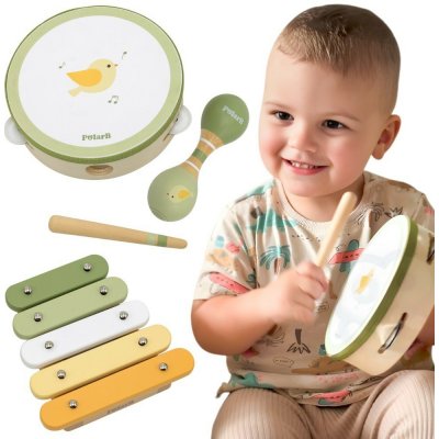 Popron dřevěné hudební nástroje ptáček – Zboží Dáma