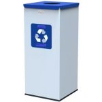 Alda Kovový odpadkový koš Prestige EKO Square na tříděný odpad 60 l modrý 4184 – Zboží Mobilmania