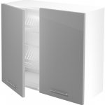 Halmar Horní skříňka Vento GC-80/72, bílá / šedá – Zboží Dáma