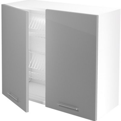 Halmar Horní skříňka Vento GC-80/72, bílá / šedá – Zboží Dáma