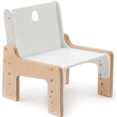 Mimimo dřevěná rostoucí židle Bianca bílá
