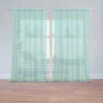 Záclony Bílé čárky na tyrkysové: 2 ks - 150x250 cm - Sablio – Hledejceny.cz