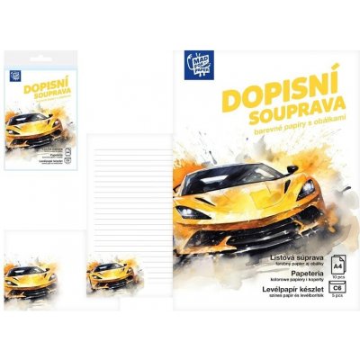 Dopisní papír barevný LUX 5+10 (auto) 5550394 – Zboží Živě