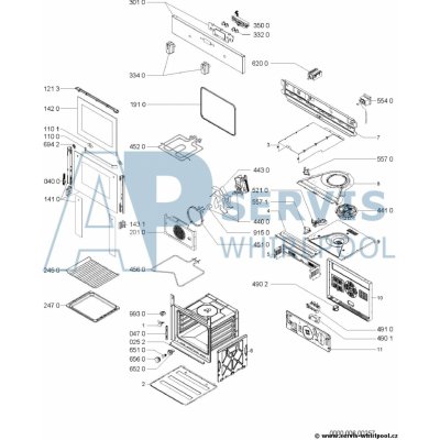 Whirlpool 481245238205 panel ovladaci WH