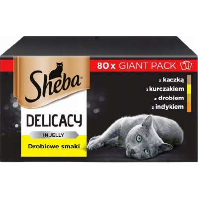 SHEBA Delicacy Poultry flavours 80 x 85 g – Hledejceny.cz