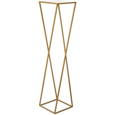 HowHomely STOJAN NA KVĚTINÁČ LOFT4 100x24x24 cm ZLATÁ – Zboží Dáma