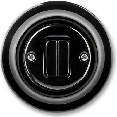 ABB Decento tlačítko č.1/0+1/0 černé-porcelán 3559K-C87345 N – Hledejceny.cz