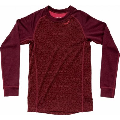 Devold DUO ACTIVE MERINO SHIRT JR Dětské termo triko vínová – Hledejceny.cz