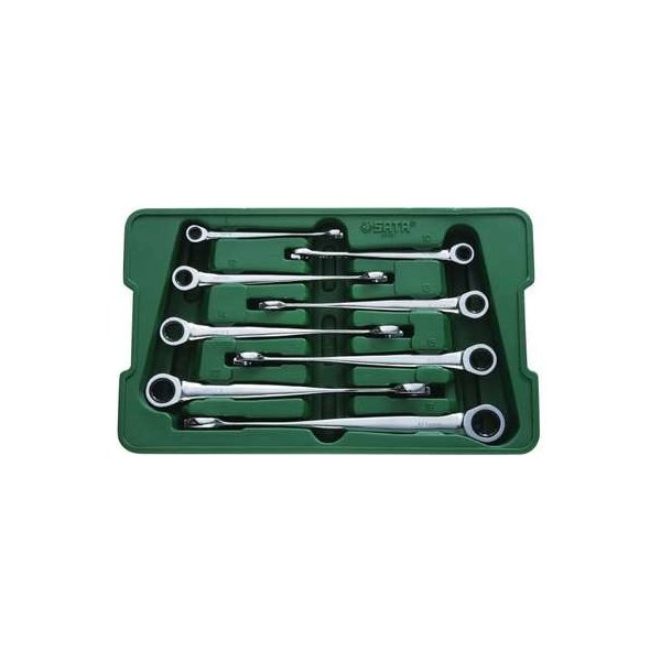 Klíč SATA Tools SATA ST08015SJ Očkoploché ráčnové klíče 8 ÷ 19 mm XL X-Beam® (Sada 8 dílů)