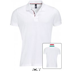 SOL's Collection polokošile Patriot krátký rukáv pánská COT-25057690301 Bílá/červená