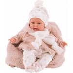 Antonio Juan Realistické miminko holčička Clara v huňatém pytli – Zboží Dáma