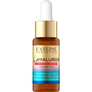 Eveline Cosmetics bio Hyaluron 3X Retinol multi hydratační sérum vyplňující vrásky 18 ml