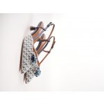 Tamaris dámské lodičky s prázdnou patou s kamínky modré – Zboží Dáma