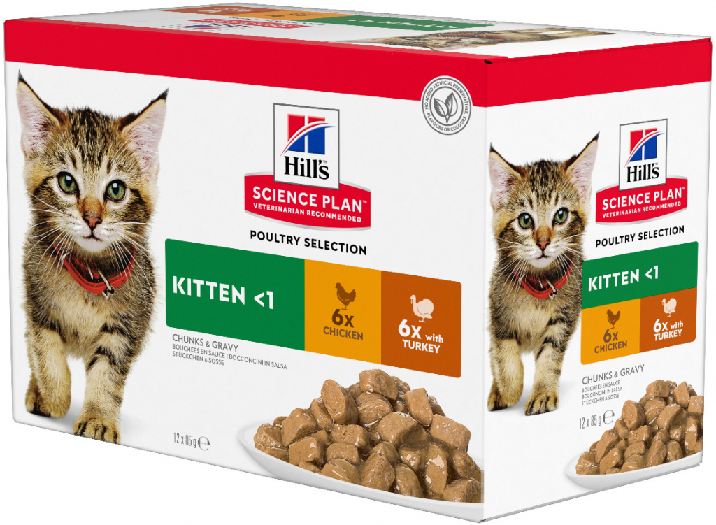 Hill\'s Science Plan Feline Kitten Chicken Turkey 12 x 85 g