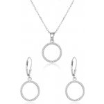 Beneto Stříbrná souprava šperků Kruh se zirkony AGSET66RL – Hledejceny.cz