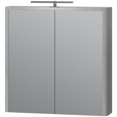 Kingsbath Livorno Structure Grey 70 zrcadlová skříňka do koupelny s LED osvětlením – Zbozi.Blesk.cz