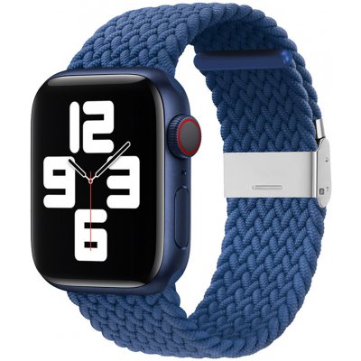 Techsuit Kvalitní Řemínek pro Apple Watch 1/2/3/4/5/6/7/8/9/SE/SE 2 (38/40/41mm) - Tmavě modrá KP30203 – Zbozi.Blesk.cz