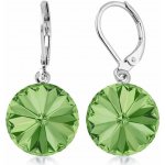 Swarovski Elements Rivoli Ocelové náušnice visací bimbací zelené kulaté 31106.3 – Sleviste.cz