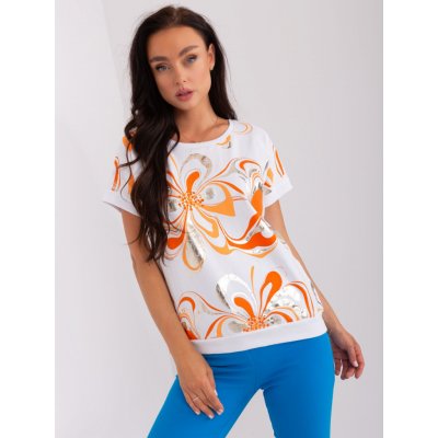 RELEVANCE tričko s oranžovým potiskem rv-bz-8641.86p orange