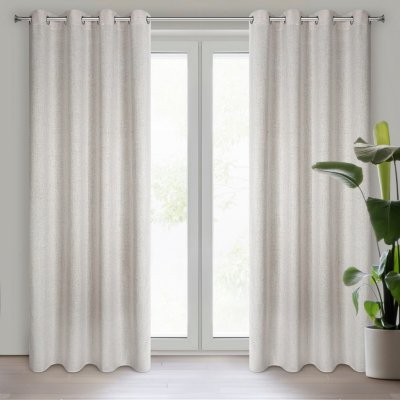 EUROFIRANY ZÁVĚS NA KROUŽCÍCH LINDA 140X250 CM BÉŽOVÁ – Sleviste.cz