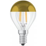 Osram LED žárovka kapka, 4 W, 380 lm, teplá bílá, E14 LED STAR CL P FIL MIRROR GOLD 38 N – Hledejceny.cz