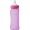 Láhev a nápitka Bo Jungle skleněná láhev s úchyty B Thermo Pink 300ml