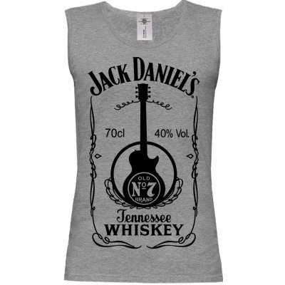 Tílko Jack Daniel's Guitar Šedá – Zboží Dáma