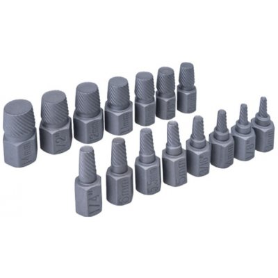 Sada vytahováku zalomených šroubů 15 ks (3 - 14 mm) KIN11015SQ01 – Hledejceny.cz