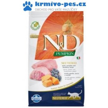 N&D Pumpkin CAT Neutered Lamb & Blueberry 1,5 kg