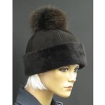 Splus kožešinová čepice s bambulí z polární lišky 4051 hnědá – Hledejceny.cz