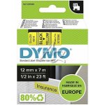 Dymo 45018 černý tisk/žlutý podklad, 7m, 12mm – Hledejceny.cz