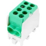 Eleman Svorkovnice rozbočovací HLAK 25 1/2 M2, 100A, 1pól., AL/CU, IP20, zelená – Sleviste.cz