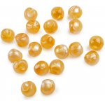 Perla k našití / knoflík Ø10 mm, malé, 2 jantar – Hledejceny.cz