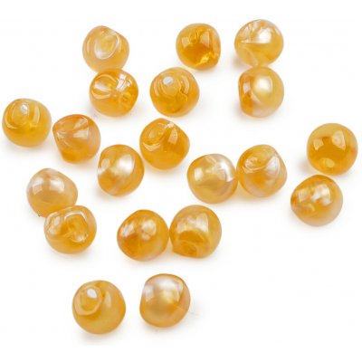 Perla k našití / knoflík Ø10 mm, malé, 2 jantar – Hledejceny.cz