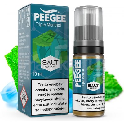 PEEGEE Salt Trojitý mentol 10 ml 10 mg – Hledejceny.cz