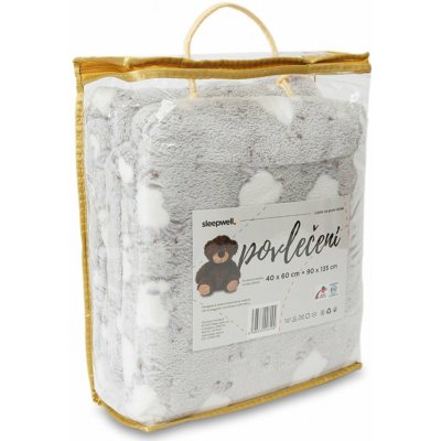 SVITAP sleep well světle šedé 90 x 135 cm 40 x 60 cm – Sleviste.cz