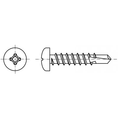 PROFISTYL DIN 7504N šroub samovrtný s půlkulatou hlavou PHILLIPS nerez A2 Varianta: DIN 7504N šroub samovrtný PH A2 3,9x13 – Hledejceny.cz