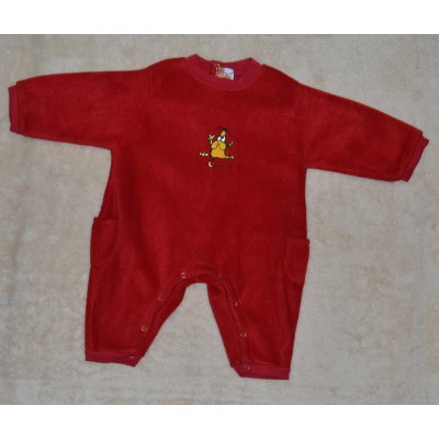 Dětský zimní overal Babykap fleece červený – Zboží Mobilmania
