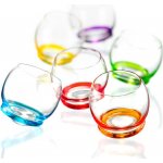 Crystalex Crystal Barevné tančící skleničky CRAZY 390ml 6ks – Sleviste.cz