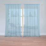 Záclony Světle modrá: 2 ks - 150x250 cm - Sablio – Hledejceny.cz