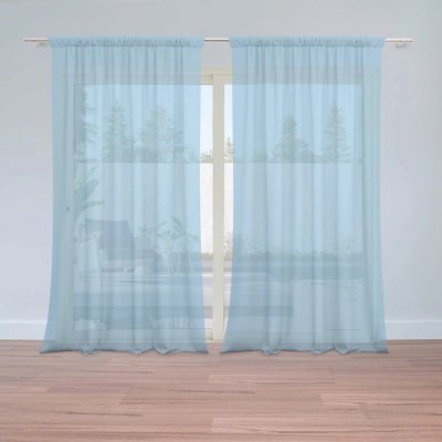 Záclony Světle modrá: 2 ks - 150x250 cm - Sablio – Hledejceny.cz