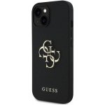 Guess PU 4G Metal Logo Zadní Kryt pro iPhone 14 Černá – Zboží Mobilmania