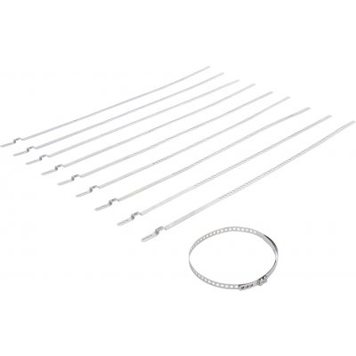 BGS 70328, Souprava spon pro nápravové manžety | nerezová ocel | 7 mm | 50 - 120 mm | 10dílná – Sleviste.cz