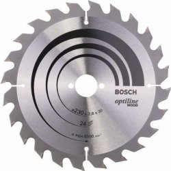 Bosch Pilový kotouč Optiline Wood 230 x 30 x 2,8 mm, 24