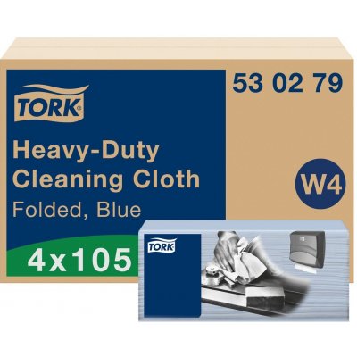 Tork Heavy-Duty W4 čistící utěrka modrá skládaná 1 balení 100 ks – HobbyKompas.cz