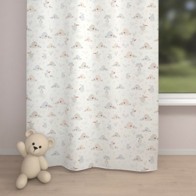 Biante Dětský bavlněný závěs Sandra SA-614 Veselí ptáčci na bílém 150x150 cm – Hledejceny.cz