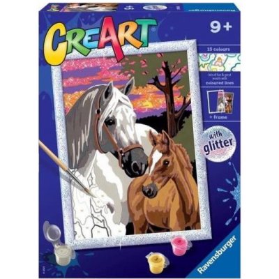 Malowanka CreArt dla dzieci Konie i zachód słońca – Zboží Mobilmania