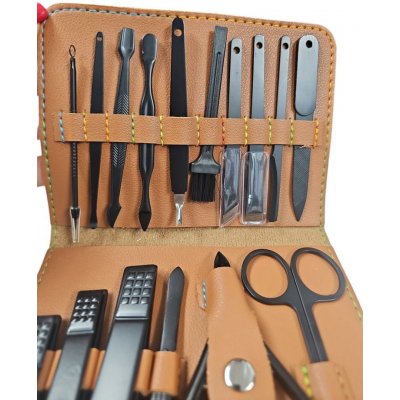 Leventi Kapesní manikúra 16 dílů v luxusním koženém pouzdře – Zboží Mobilmania